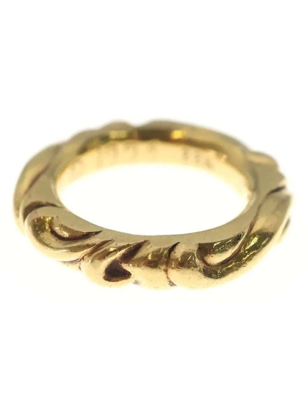Chrome Hearts 22k Scrl Band Scroll Ring Gold